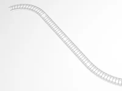 Railway Track 3D model shop