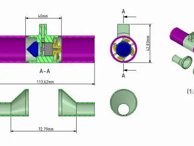 QUERSTRAHLRUDER BOW THRUSTER 3D print model