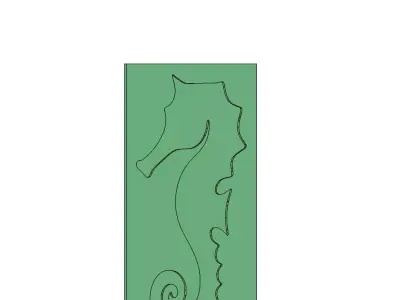 Seahorse Silicone Mold for Resin Casting Wall Art Decor 3D model