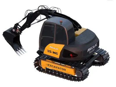 EXCAVATOR MECALAC 15 MC 3D model