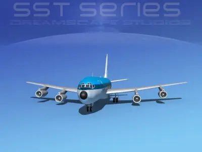 Boeing 707-320 SS KLM Royal Dutch 3D model