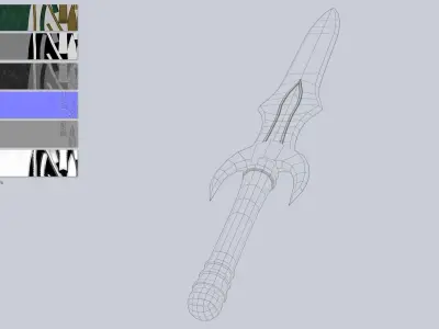 Fantasy dagger Low-poly 3D model