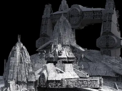 Jupiter Space station Kit bash  3D model