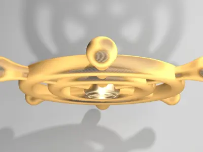 Ship Wheel 10 3D model