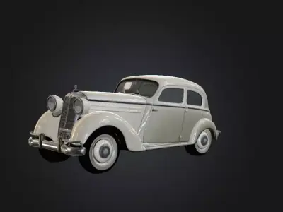 Vintage Classic Car 1930s Sedan Antique Automobile 3D Model 3D model
