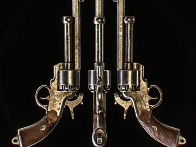 LeMat Revolver Low-poly 3D model