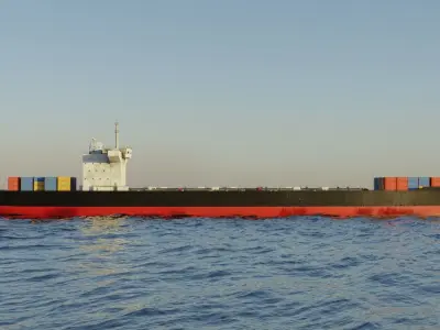  Oil Tanker ship Low-poly 3D model