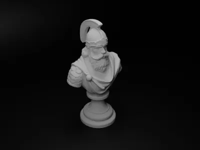 Finnish Warrior Bust Chess 3D print model