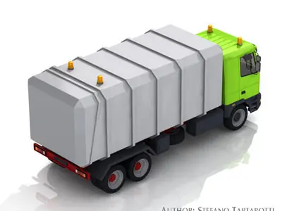 Garbage transport truck 3D model