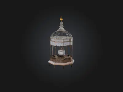 Bird Cage Low-poly 3D model