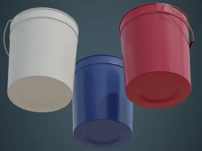 Bucket 2A Low-poly 3D model