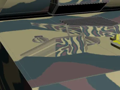 Mause tank in camouflage 3D model