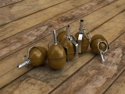 RGD-5 - Grenade  Low-poly 3D model