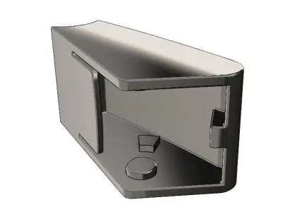 Liebherr refrigerator door handle mounting bracket 9590178 3D print model