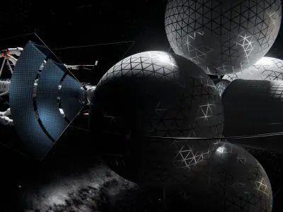Spacecraft Explorer Animated SciFi 3D model