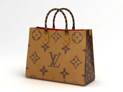 Louis Vuitton Leather Bag 2 3D model