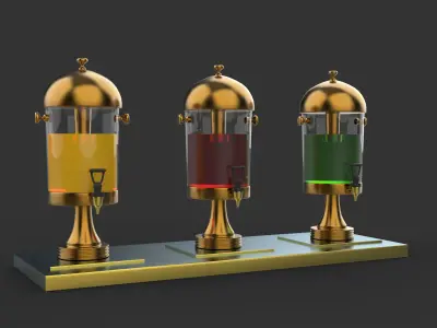 Juice Jar and Juice Dispenser 3D model