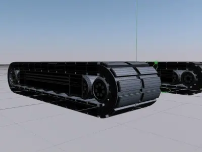 3D tracks for excavator Low-poly 3D model