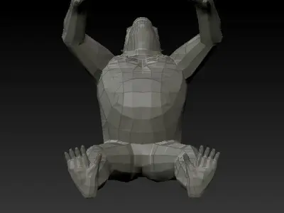 3D GORILLA LOWPOLY Low-poly 3D model