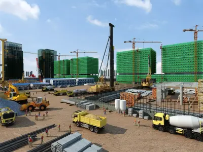 Construction Site 3D model 2