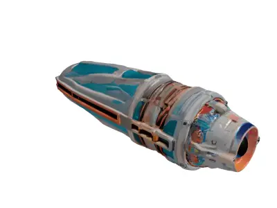 Neon Cybernetic Eye Implant 3D model