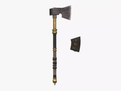 Axe GameReady Low-poly 3D model