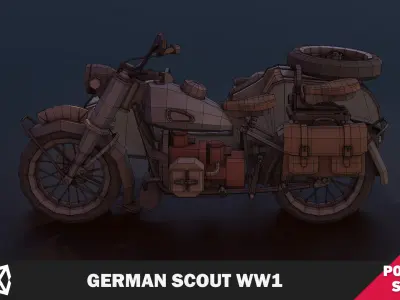 German Scout WW1 Low-poly 3D model