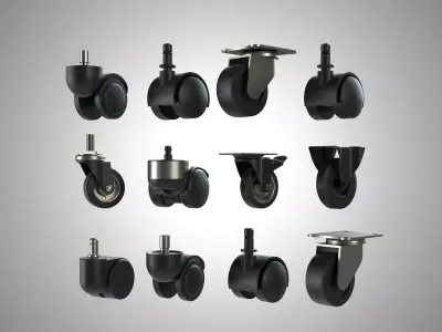 Industrial wheels 3D model purchase