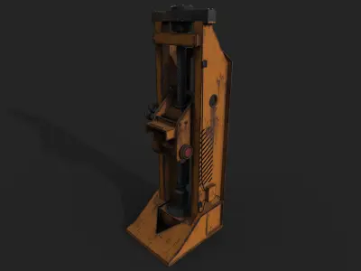 Railway Lifting Jack and Electronics Set Low-poly 3D model