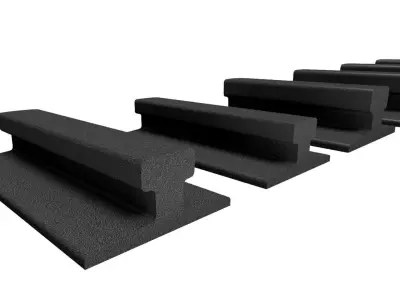 Standard Railroad Tracks 3D model