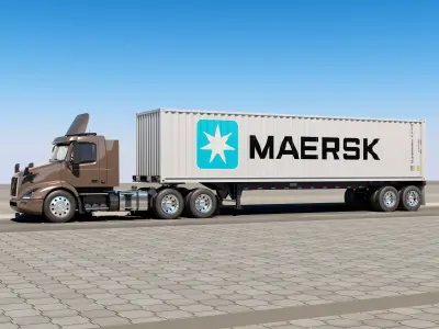 Volvo VNR 300 Container 3D model