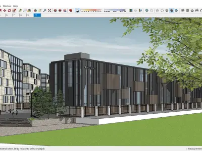 Sketchup Office building J2 3D model