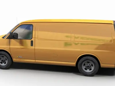 Express van Low-poly 3D model