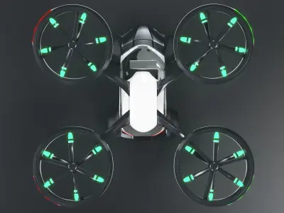 Airbus PopUp air passenger concept vehicle 3D model
