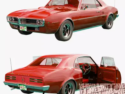 1967 Classic Muscle Car 3D model