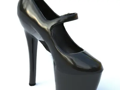 High Heel Low Poly Low-poly 3D model