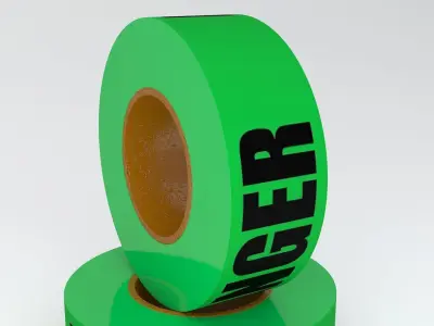 DANGER Tape Green 3D model