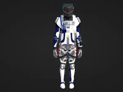 Robot Soldier - Assault Soldier Low-poly 3D model 15