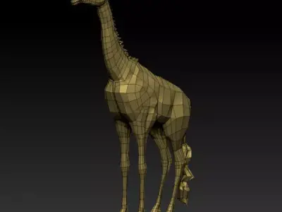 3D GIRAFFE LOWPOLY Low-poly 3D model