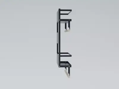 WallMount Rack Low-poly 3D model