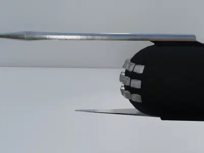 combat glove Low-poly 3D model