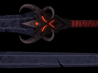 Devil Sword Low-poly 3D model