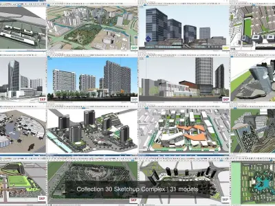 Collection 30 Sketchup Complex 3D Model Pack