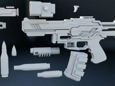Modular Submarine Gun Pack 3D model