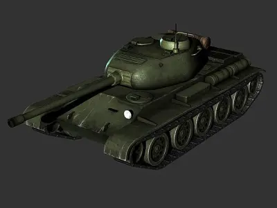 Tank T-44 Low-poly 3D model