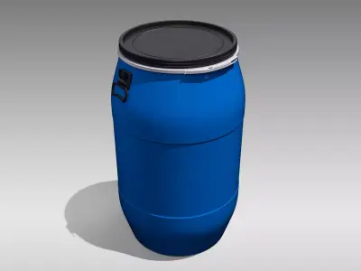 Plastic Barrel Low-poly 3D model shop