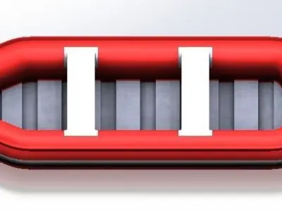 inflatable boat 3D model