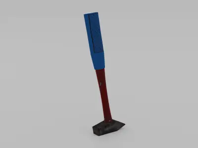 Low Poly Hammer Low-poly 3D model get