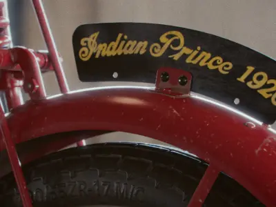 Indian Prince 1926 Motorcycle 3D Model and Texture 3D model