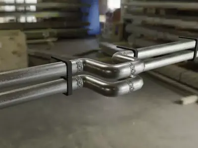 Industrial Tubulation - Pipe - Warehouse - Tubulacao Low-poly 3D model